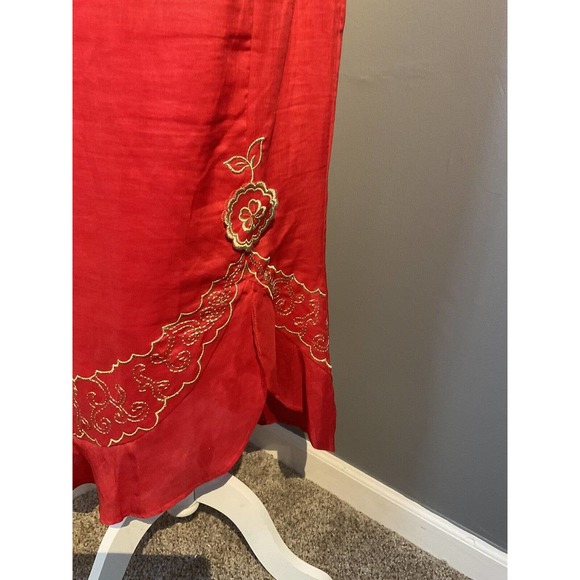 Vintage 2 Piece Harmony New York Outfit Size 16 Beautiful Red And Gold Lined - Picture 4 of 11